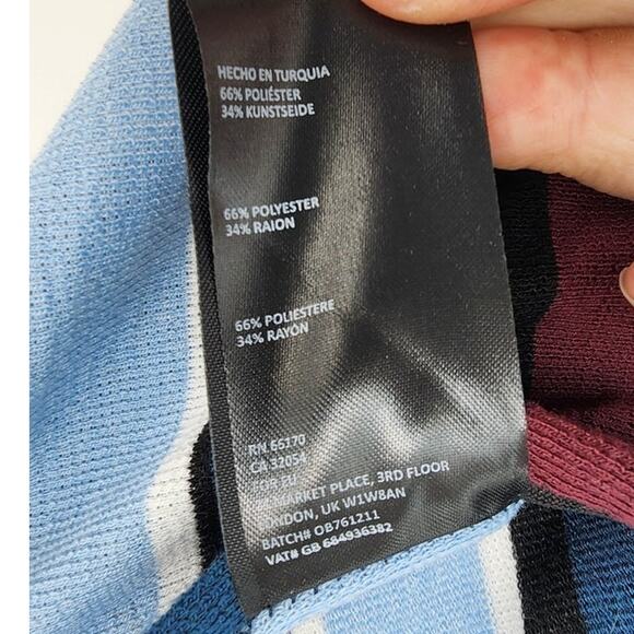 UO Urban Outfitters OB761211 Pants Stripe Red Blue Black Crop - Picture 5 of 5